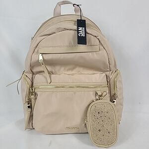 NWT Madden NYC Dome Pocket-Backpack One Size Tan With Pouch